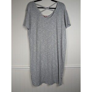 Juicy Couture Women's Short Sleeve Knit Gray Shift Dress Size XL Beach Relaxed